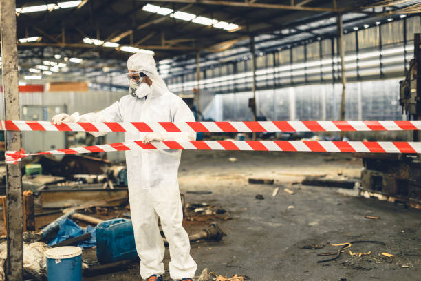 Professional Drug Lab Cleanup technician working in Wingate, IN